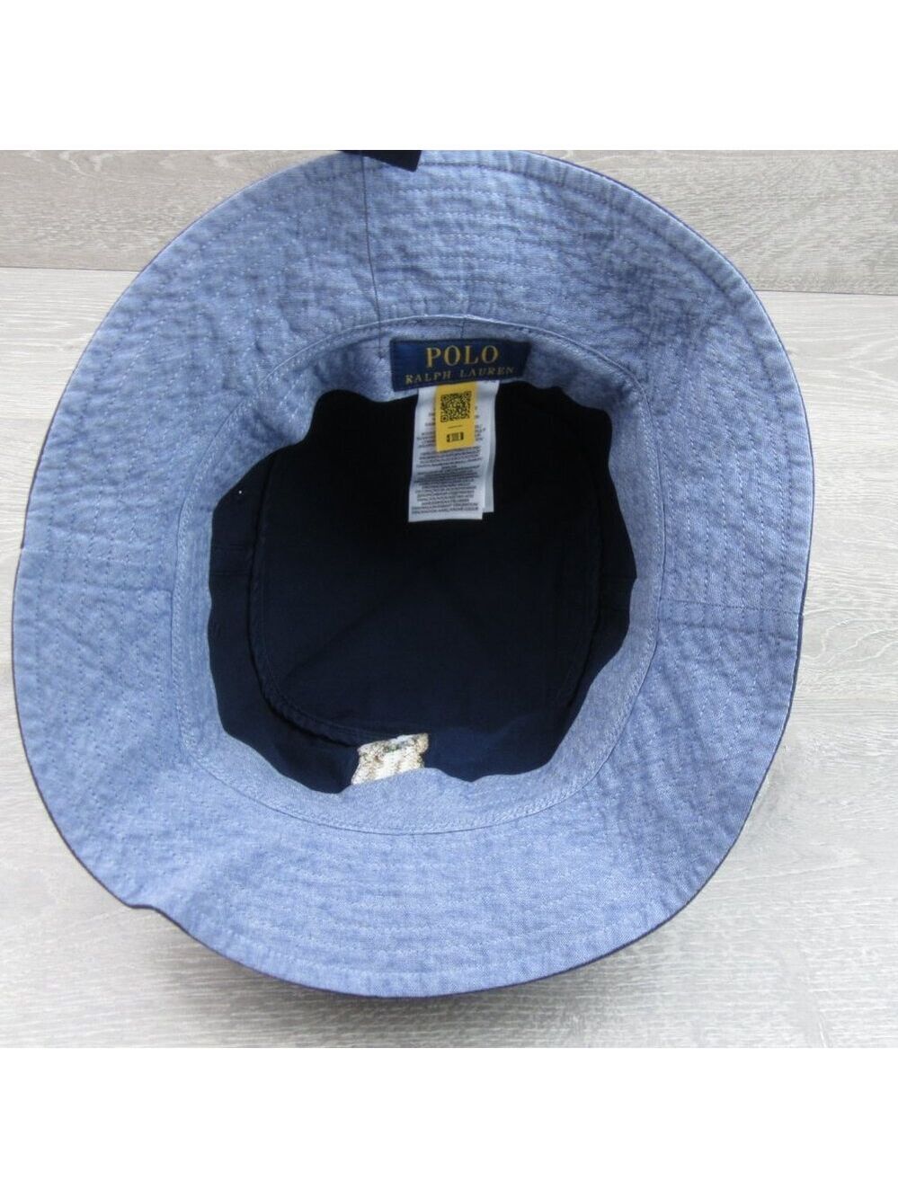 Polo Ralph Lauren Embroidered Bear Bucket Hat Adult Size L/XL Navy Blue NEW - Picture 9 of 13